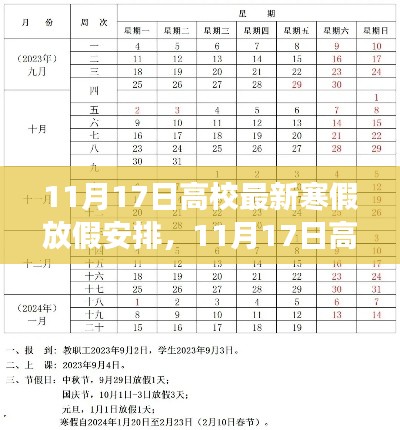 11月17日高校最新寒假安排详解,细节解读与前瞻