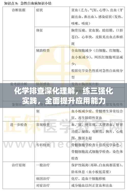 化学排查深化理解,练三强化实践,全面提升应用能力