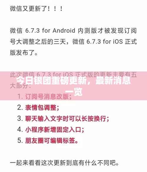 今日银团重磅更新，最新消息一览