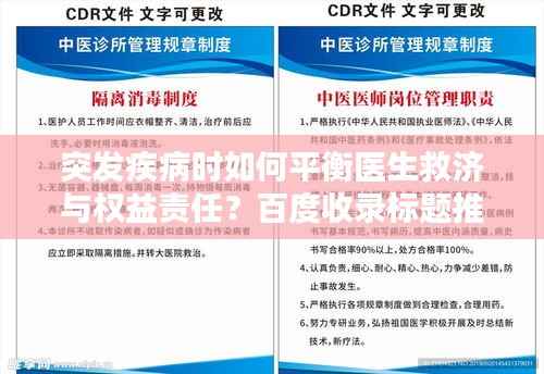 突发疾病时如何平衡医生救济与权益责任?百度收录标题推荐