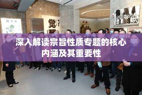 深入解读宗旨性质专题的核心内涵及其重要性