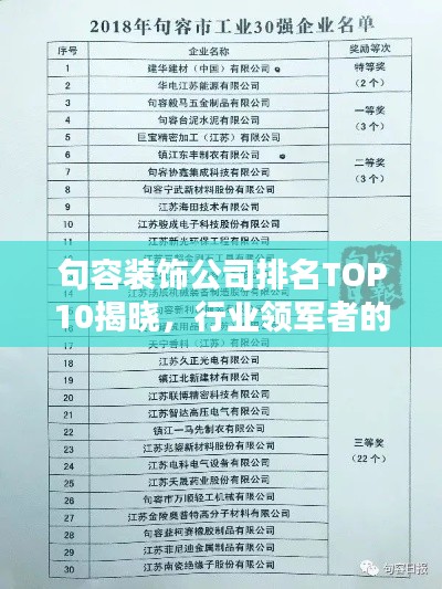 句容装饰公司排名TOP10揭晓,行业领军者的深度解析